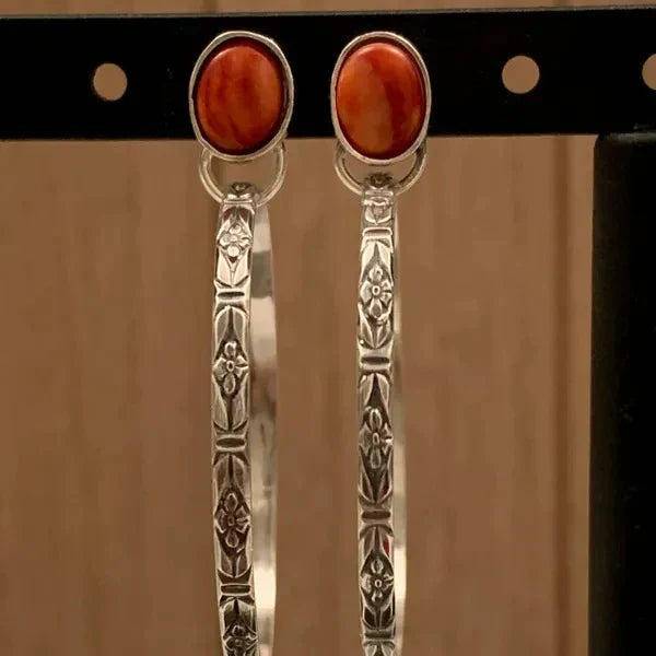 Brincos Vintage Boho de Ônix