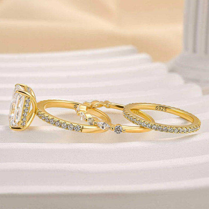 Conjunto de Anel de Casamento Jaily 3PC