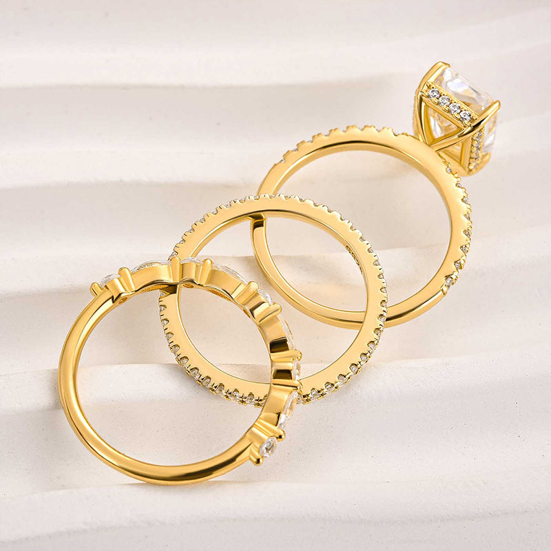 Conjunto de 3 Alianças Jaily | Dourado