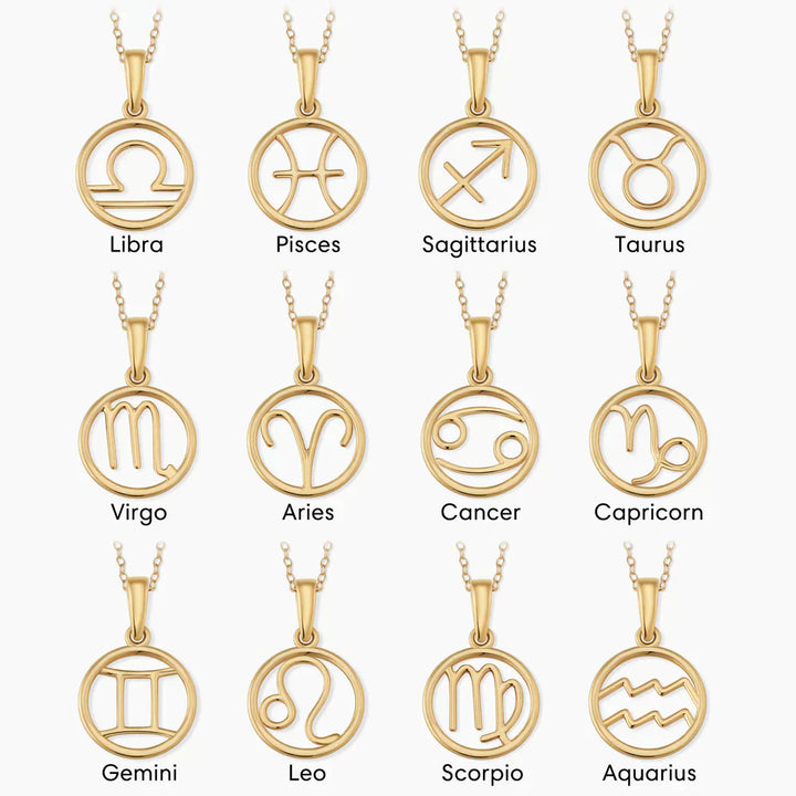 Colar Signos do Zodíaco | Dourado