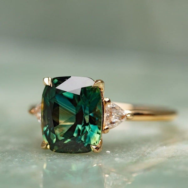 Anel Vintage Inspirado em Pedra Verde