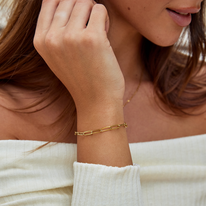 Pulseira de Ouro Clip