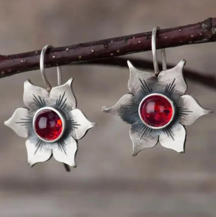 Brincos Vintage em Forma de Flores