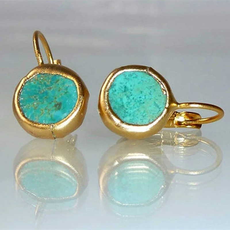 Orelhas de Ouro com Turquesa