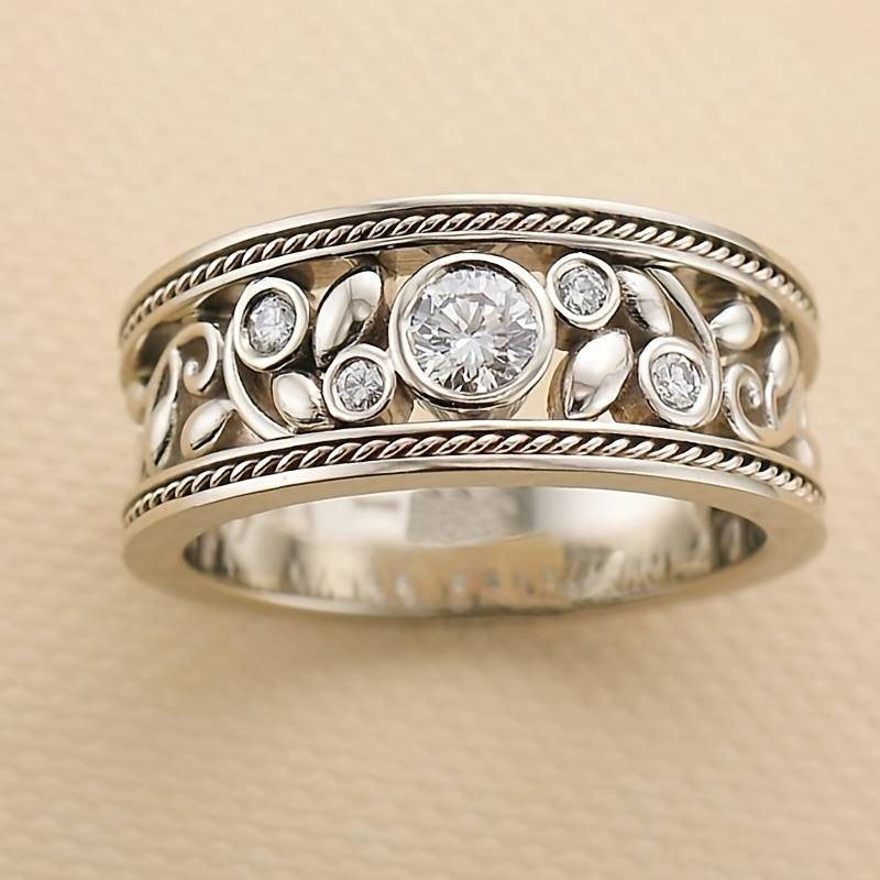 Anel Vintage de Prata & Zircônia