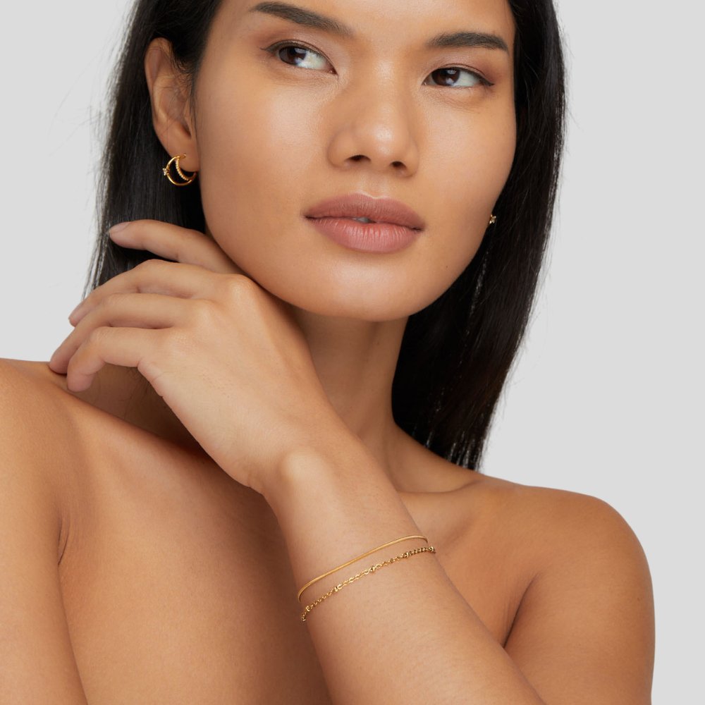 Pulseira Camadas de Ouro Pia